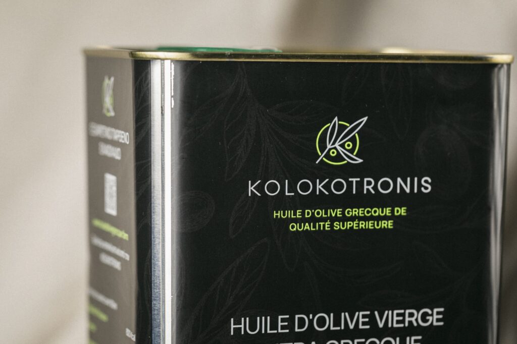 huile d'olive 5 litres bidon métallique Kolokotronis Magne Laconie